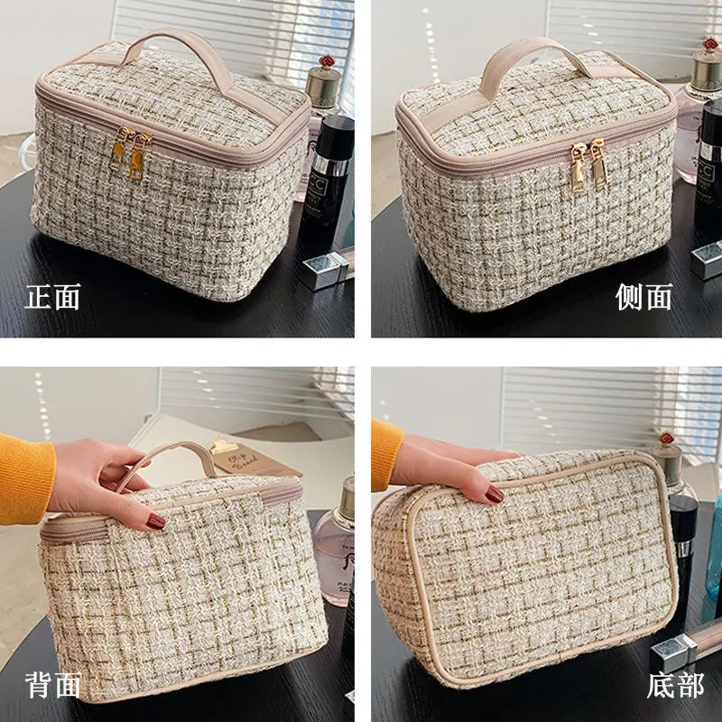 New Fashion Large Capacity Make-up Bags for Women Casual Zipper Cosmetic Bag