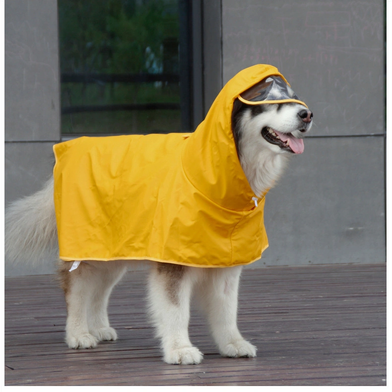 Dogs Clothes Wholesale Pet Raincoats Waterproof Dog Rainwearing with Hat